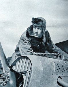 Guynemer to dage før hans død, september 1917 af French Photographer